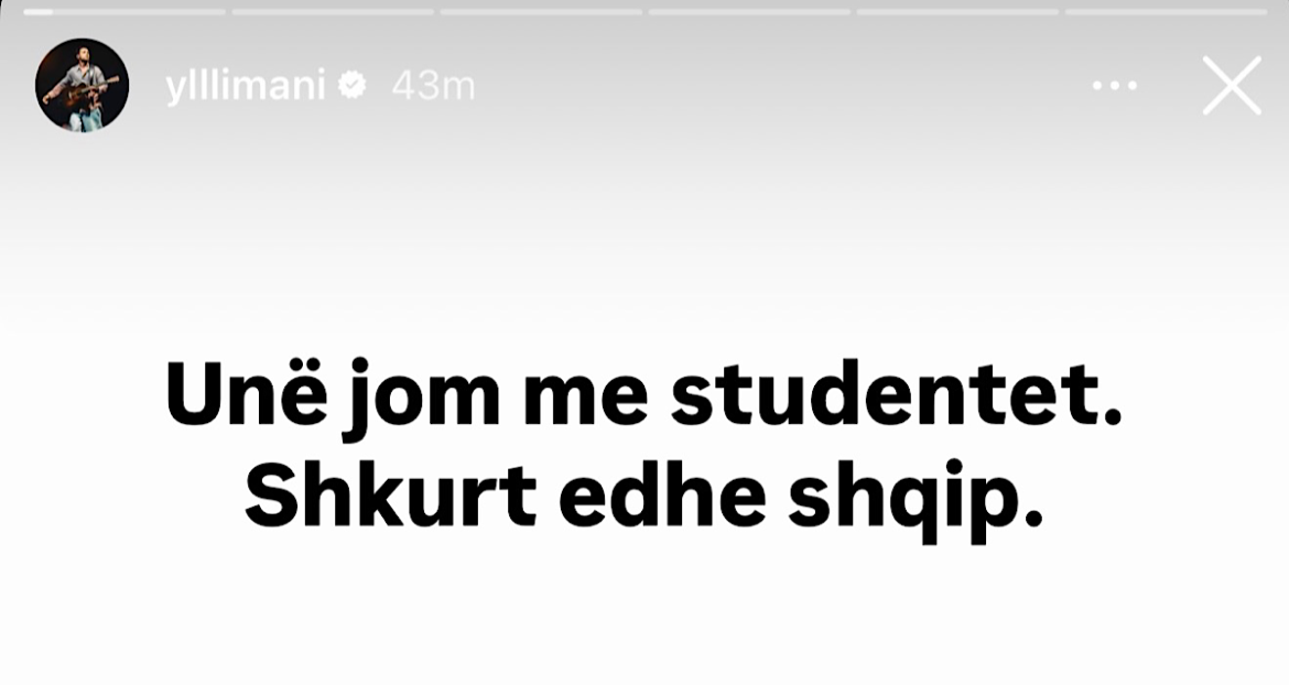 Yll Limani në mbështetje të studentëve në Tiranë: “Unë jom me studentët”